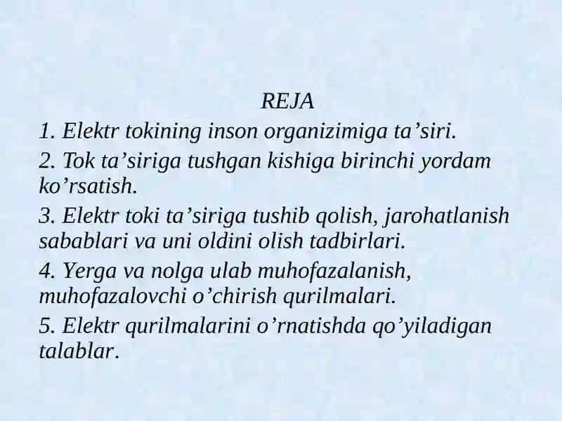 Elektr Xavfsizligini Taminlovchi Texnologiyalar 2