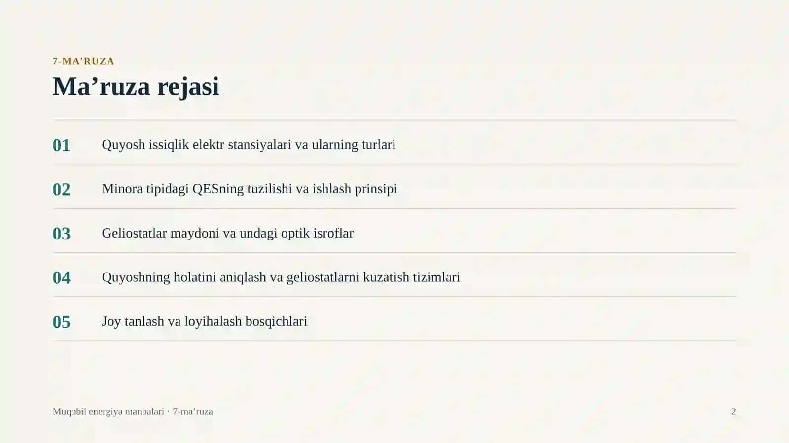 Quyoshni kuzatish tizimlari 2