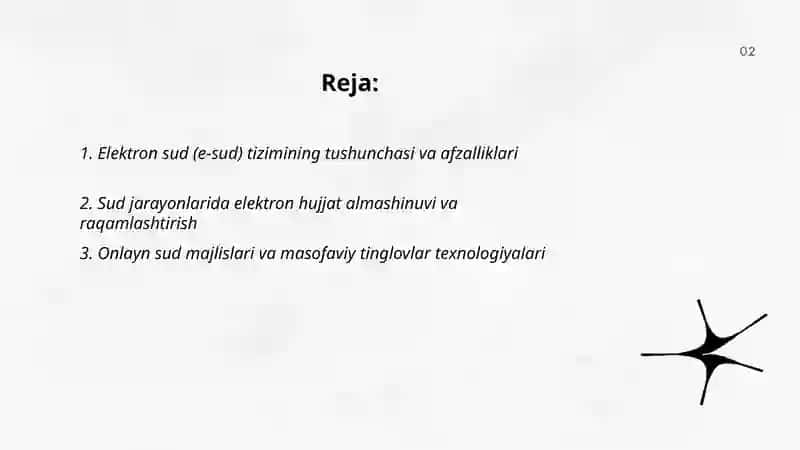 Elektron sud (e-sud) tizimi 2