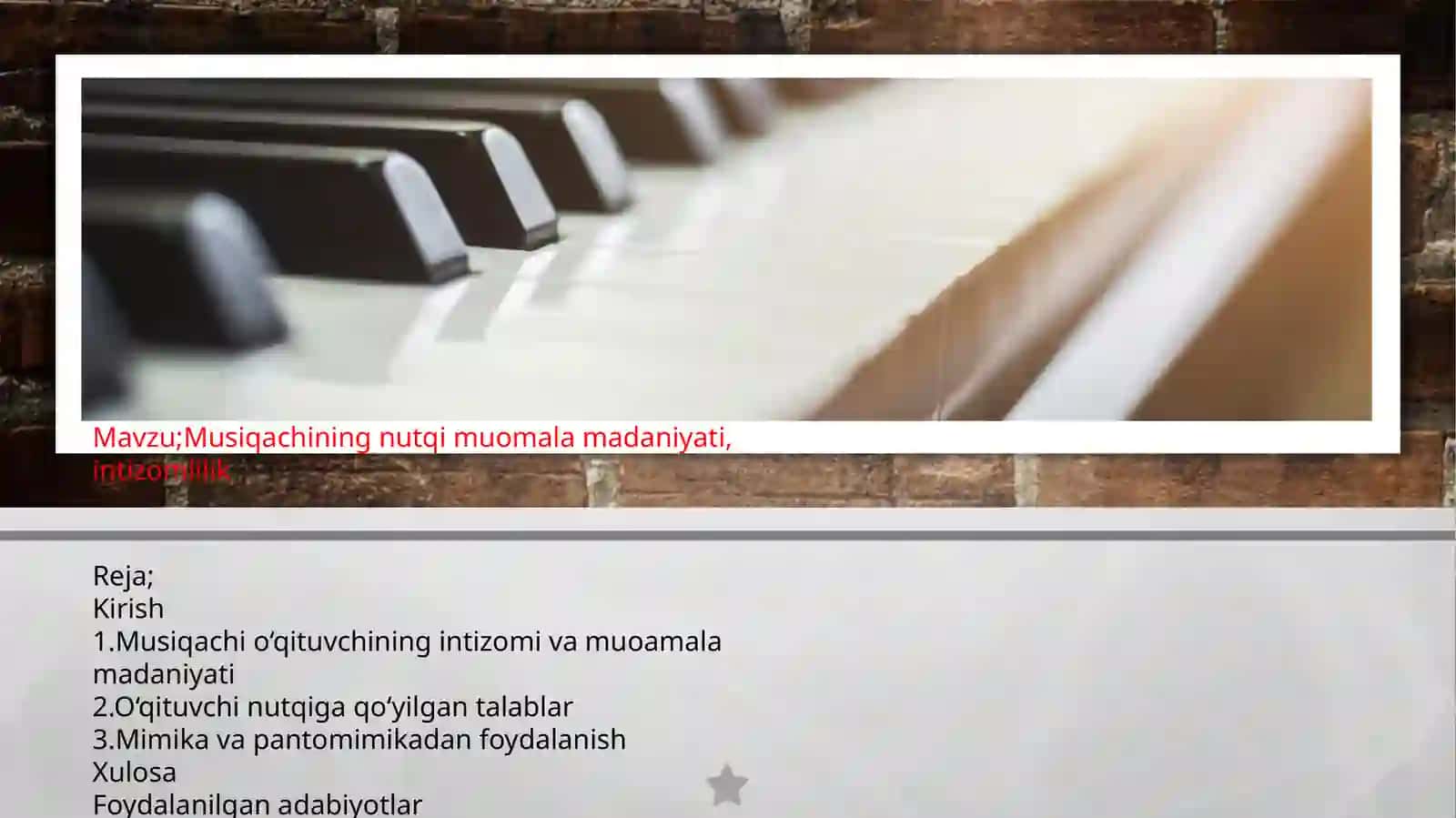Musiqa Chio‘qituvchi 2
