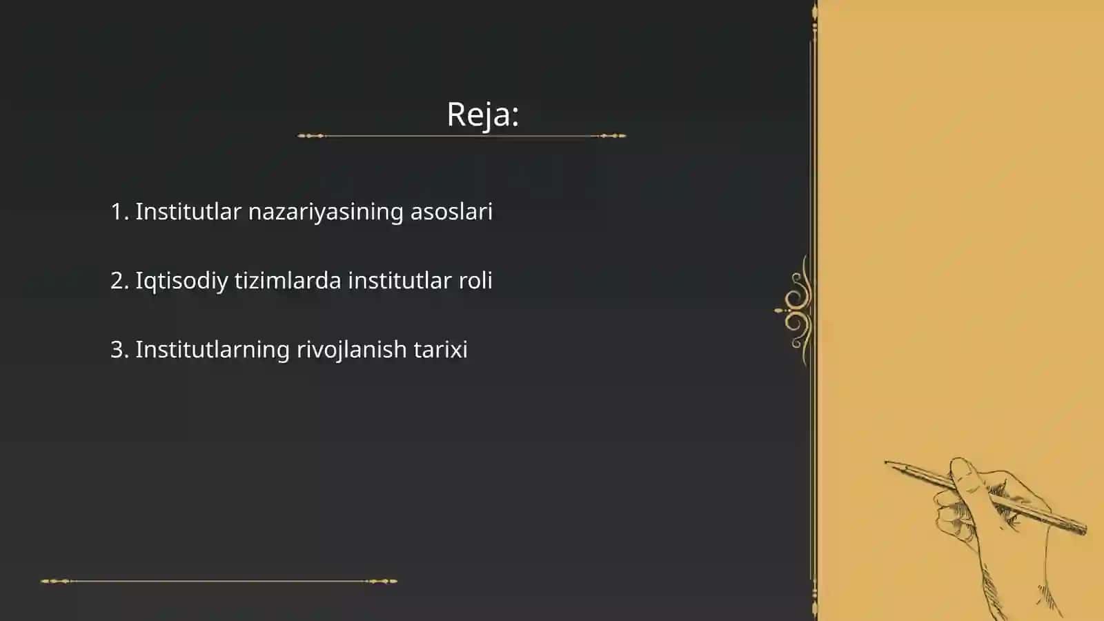 XUFYONA IQTISODIYOTNING INSTITUTSIONAL NAZARIYASI 2