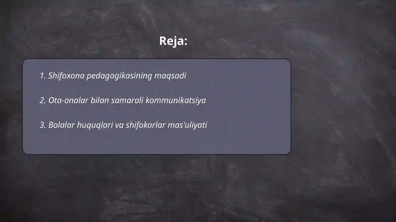Shifoxona pedagogikasi ota-onalar bilan hamkorligi 2