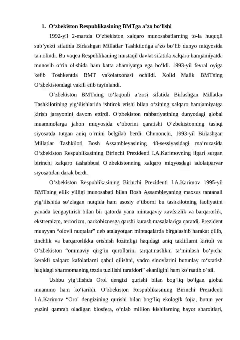 O‘zbekistonning YUNESKO bilan aloqalari 2