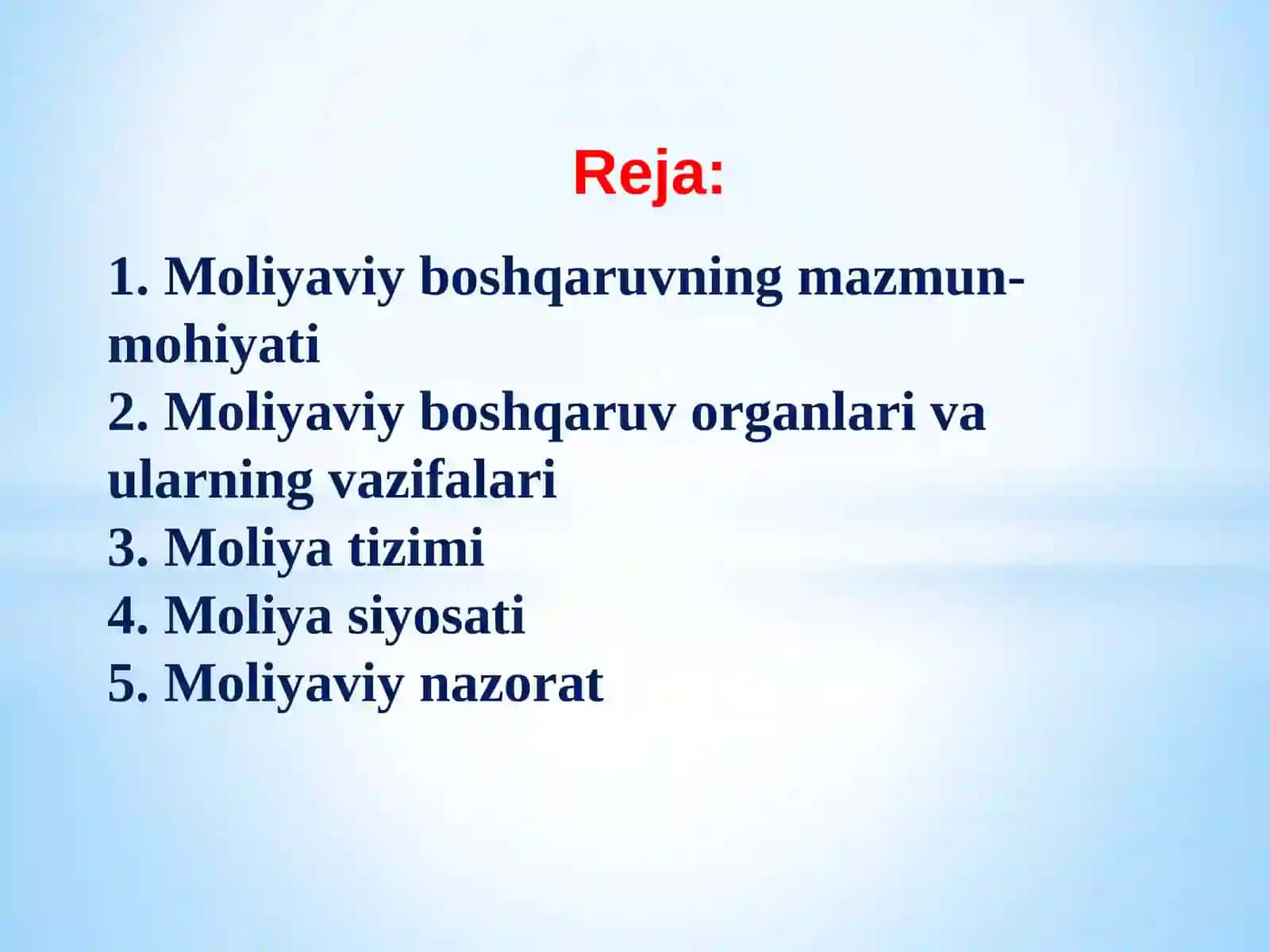 MOLIYA ASOSLARI 2