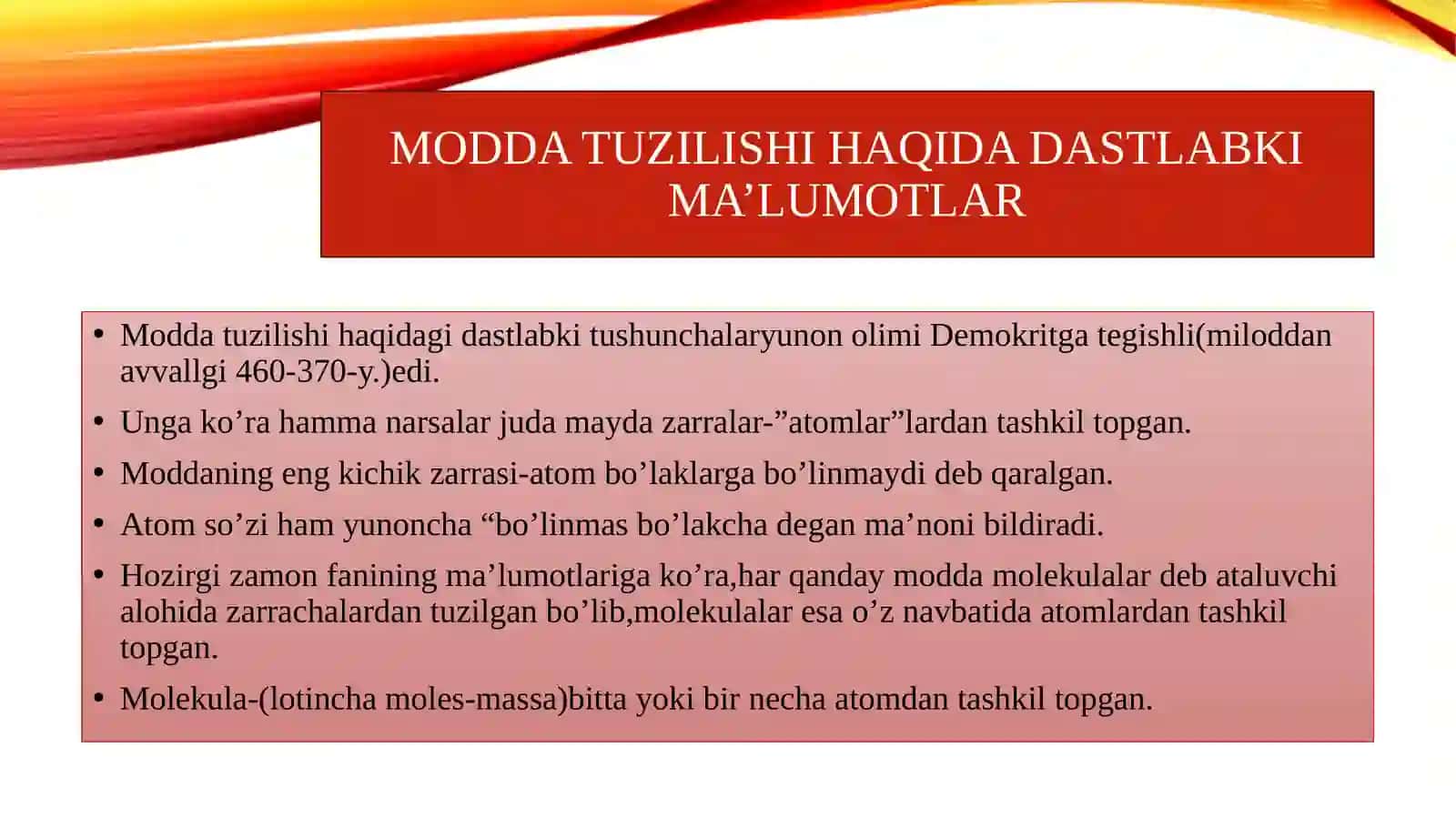 Modda tuzilishi 2