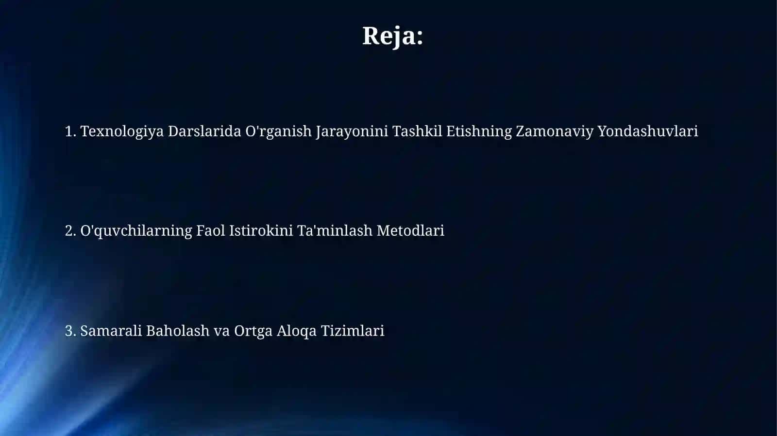 Texnologiya Darslarida O'rganish Jarayonini Tashkil Etish 2
