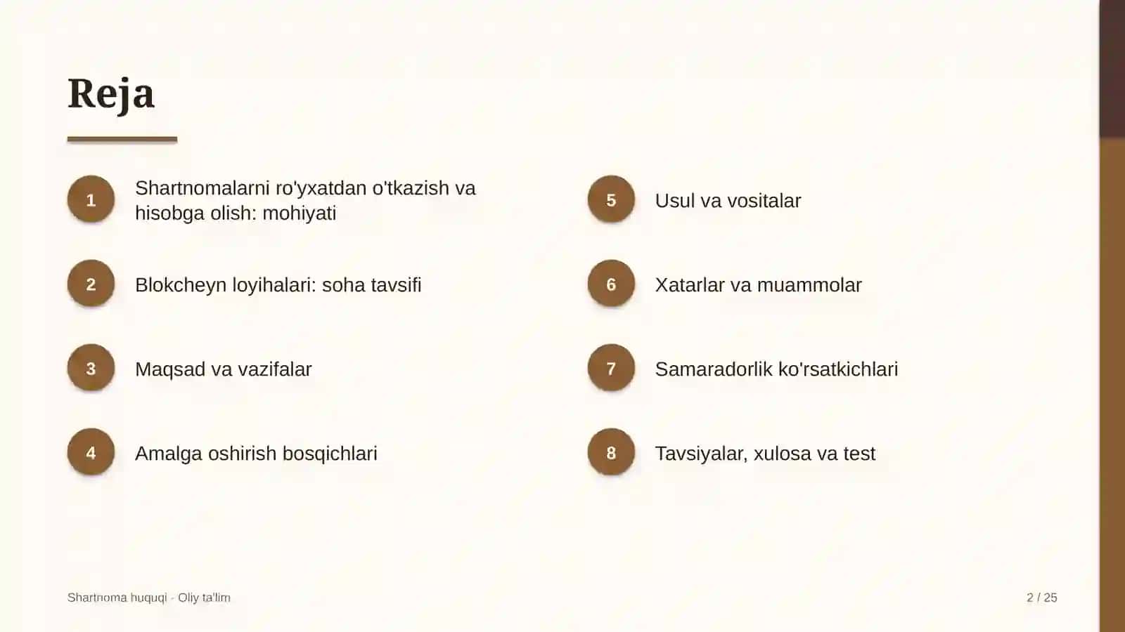 Blokcheyn loyihalarida shartnomalarni ro'yxatdan o'tkazish va hisobga olish 2