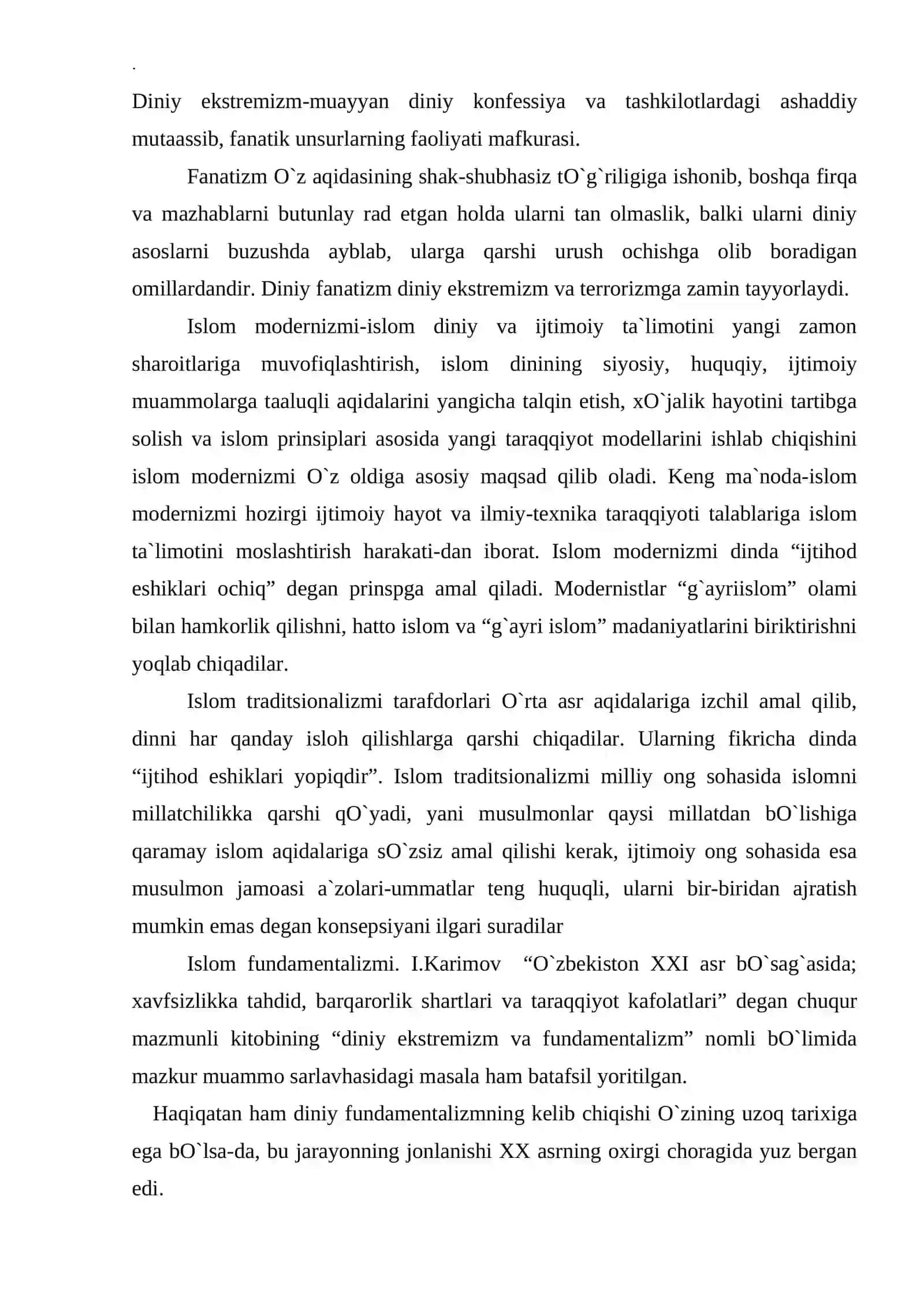 DINIY EKSTREMIZM VA TERRORIZMNING MOHIYATI 2
