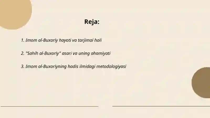 Imom al-Buxoriy hayoti va tarjimai holi 2