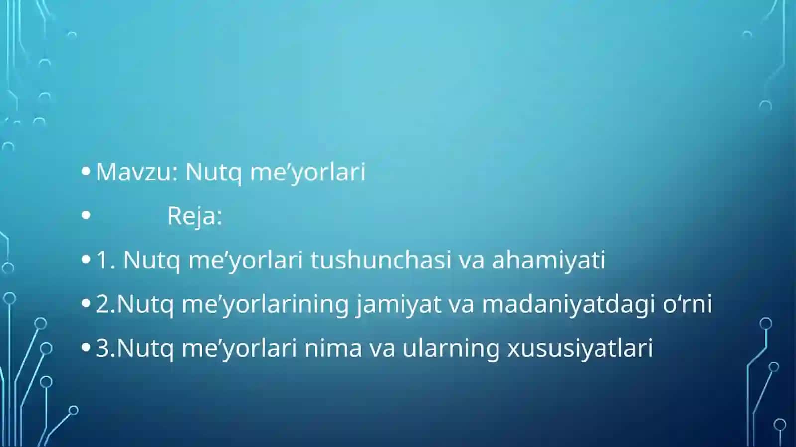 Nutq meʼyorlari 2