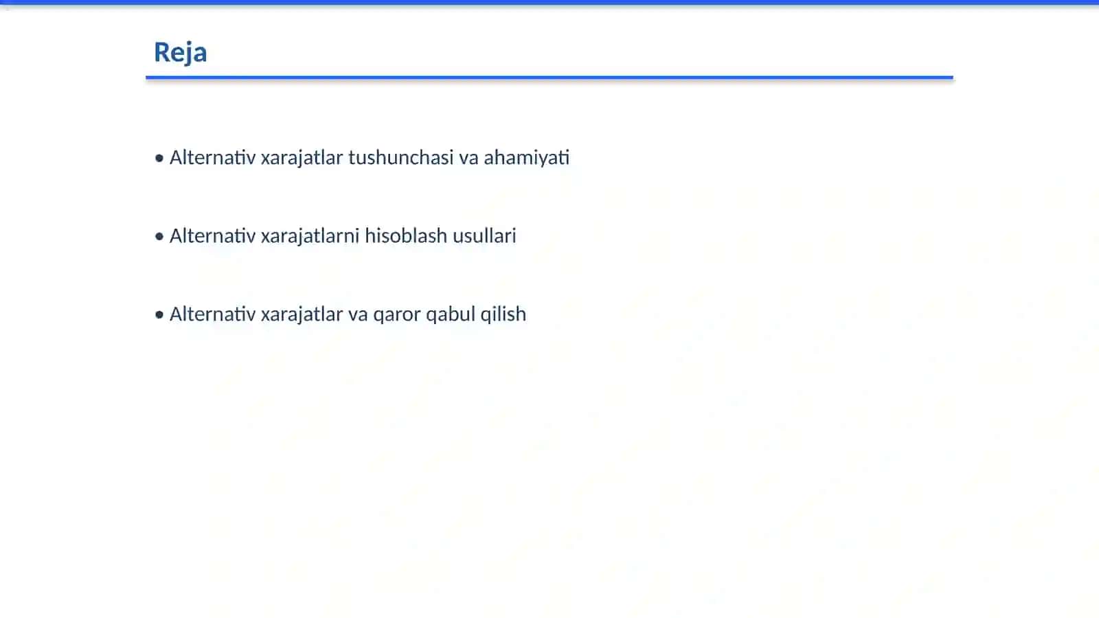 Alternativ xarajatlar 2