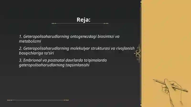 Geteropolisaharudlarni ontogenez va kasalliklarda oʻzgarishi 2