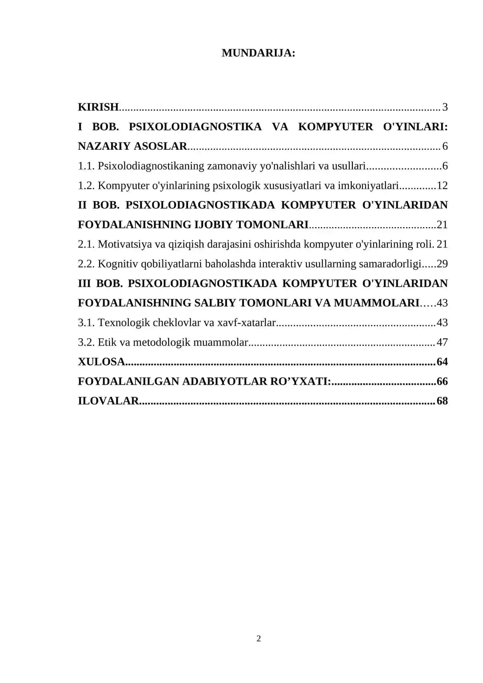 PSIXOLODIAGNOSTIKADA KOMPYUTER O’YINLARI 2