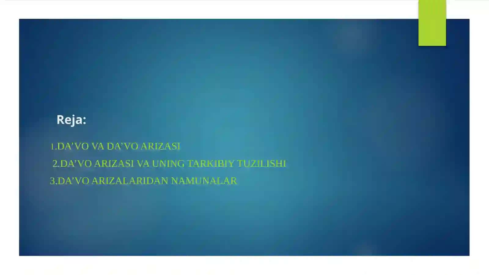 Da’vo  arizasi  haqida  ma’lumot 2