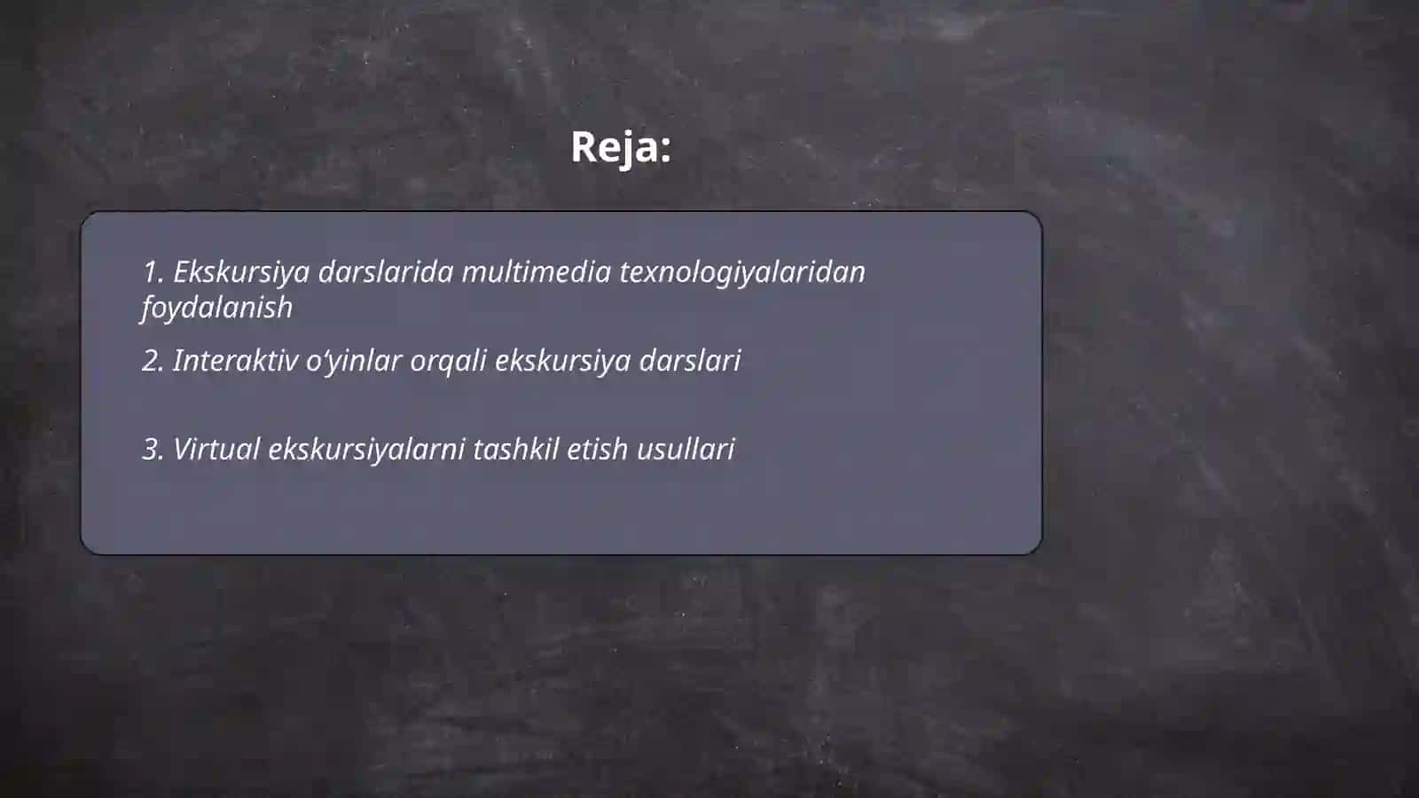 Ekskursiya darslarida turli metodlardan foydalanish 2