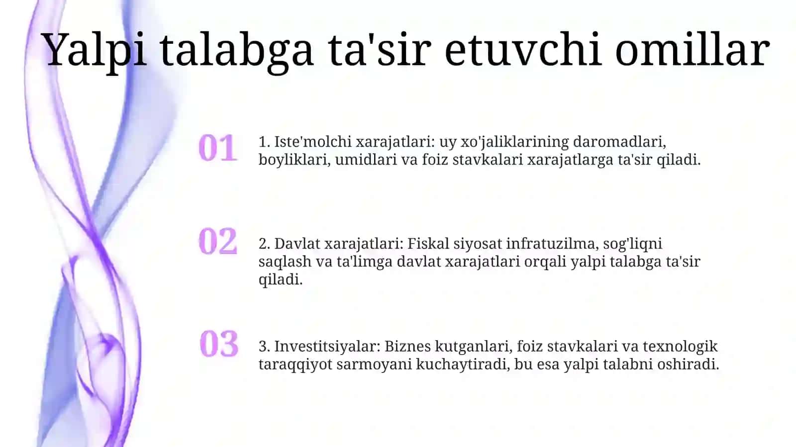 Yalpi Talab Va Taklifga TaʼSiretuvchi Omillar 2