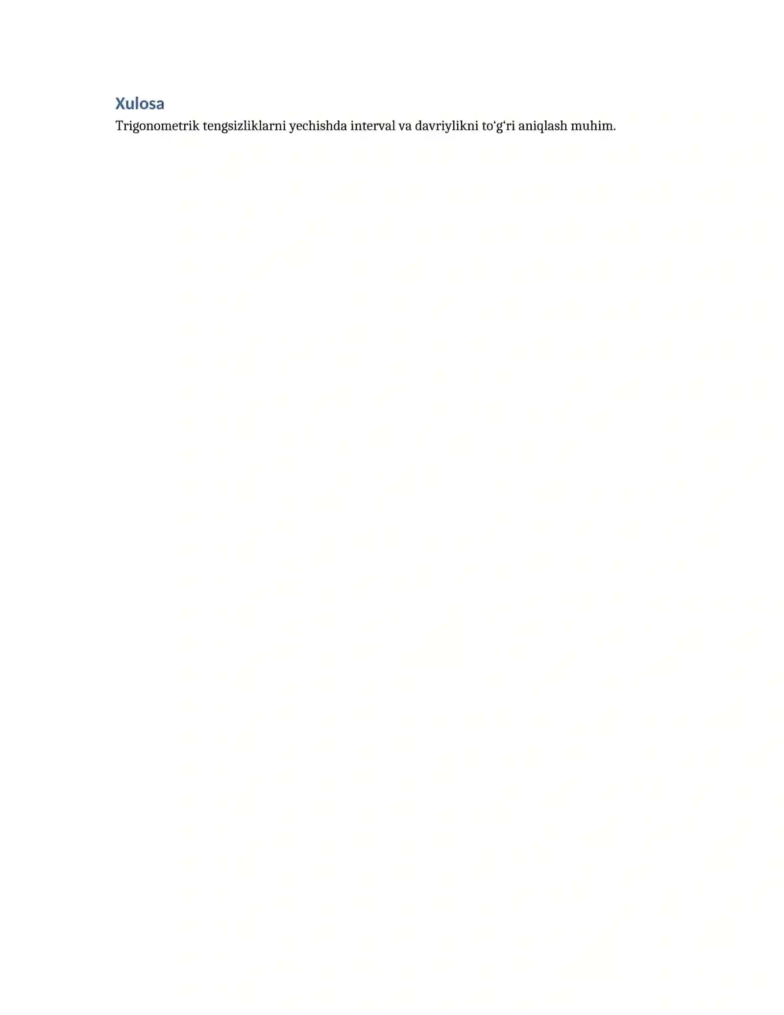 trigonometrik Tenglamalar 2