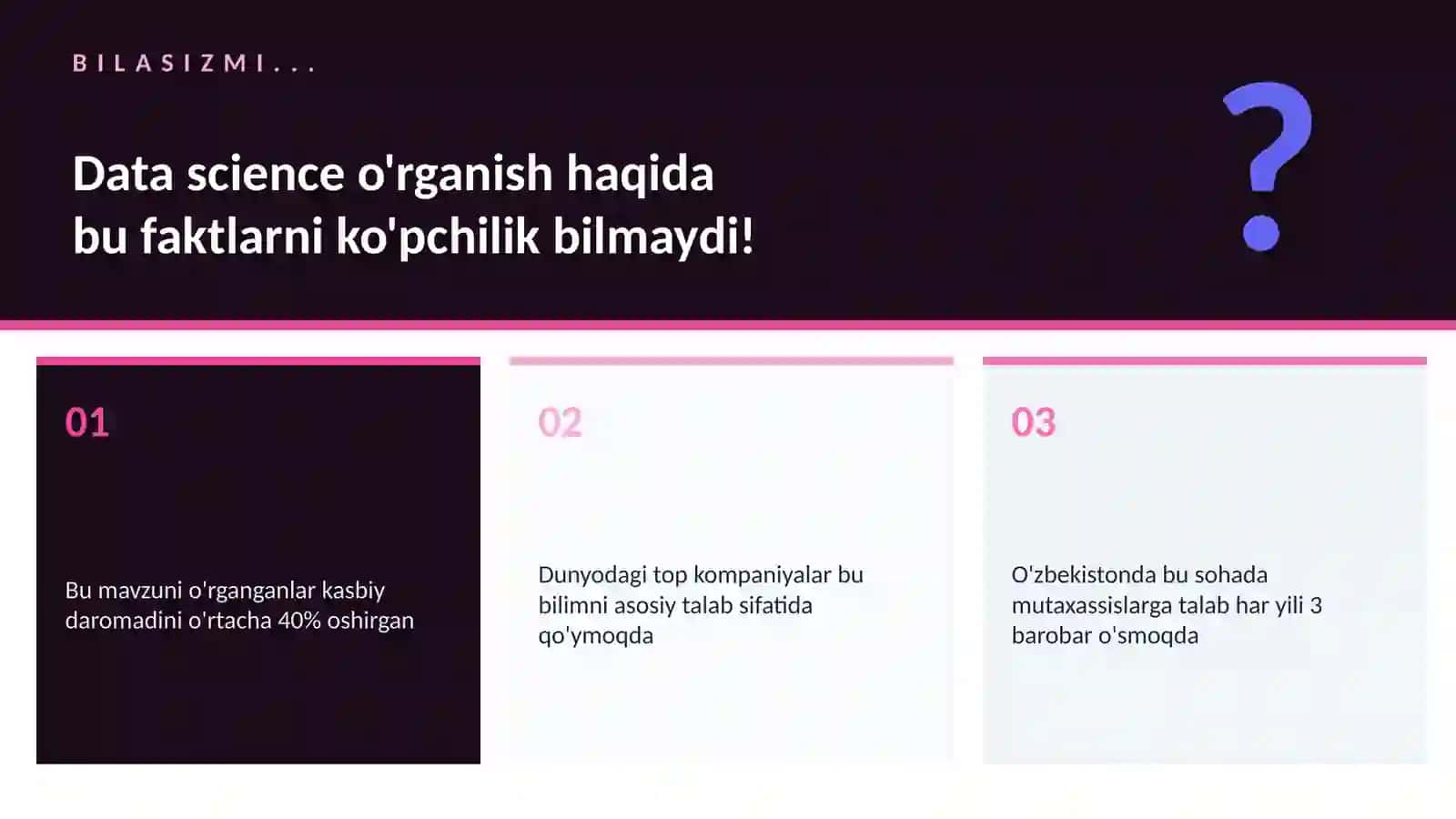 Data science o'rganish 2