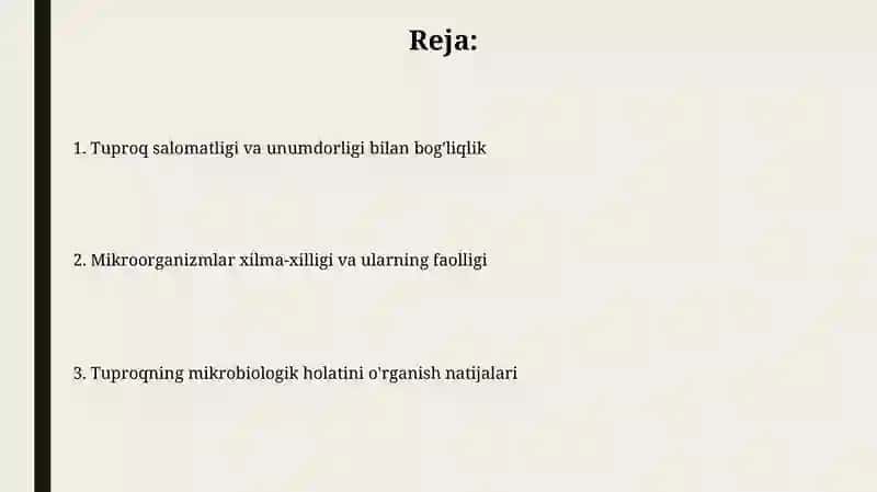 Tuproqning Mikrobiologik Holatini O‘rganish Natijalari 2
