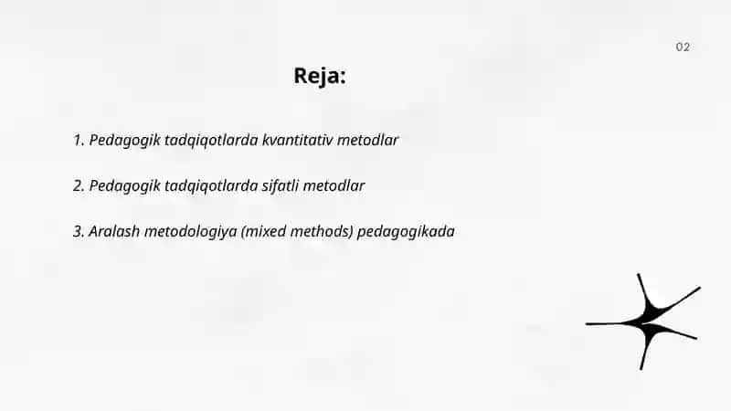 Pedagogikaning ilmiy tadqiqot metodlari 2