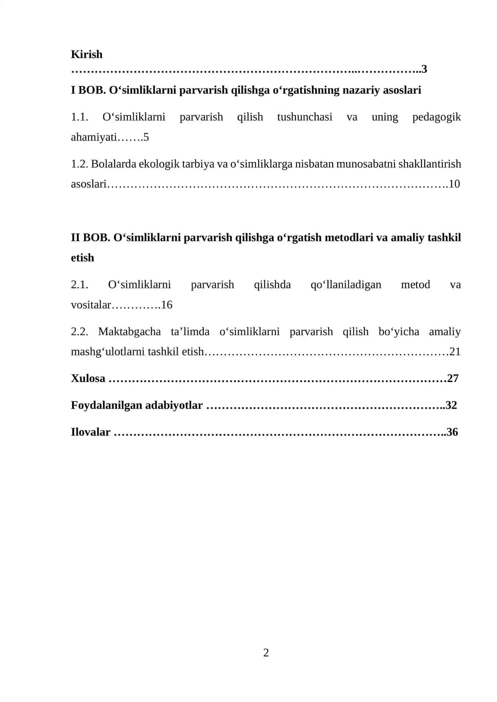 O’simliklarni parvarish qilishga o’rgatish metodlari 2