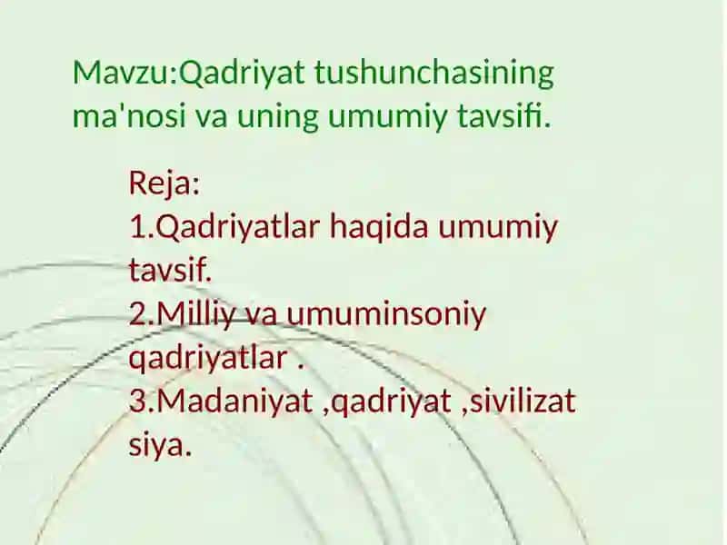 Qadriyattushunchasi 2