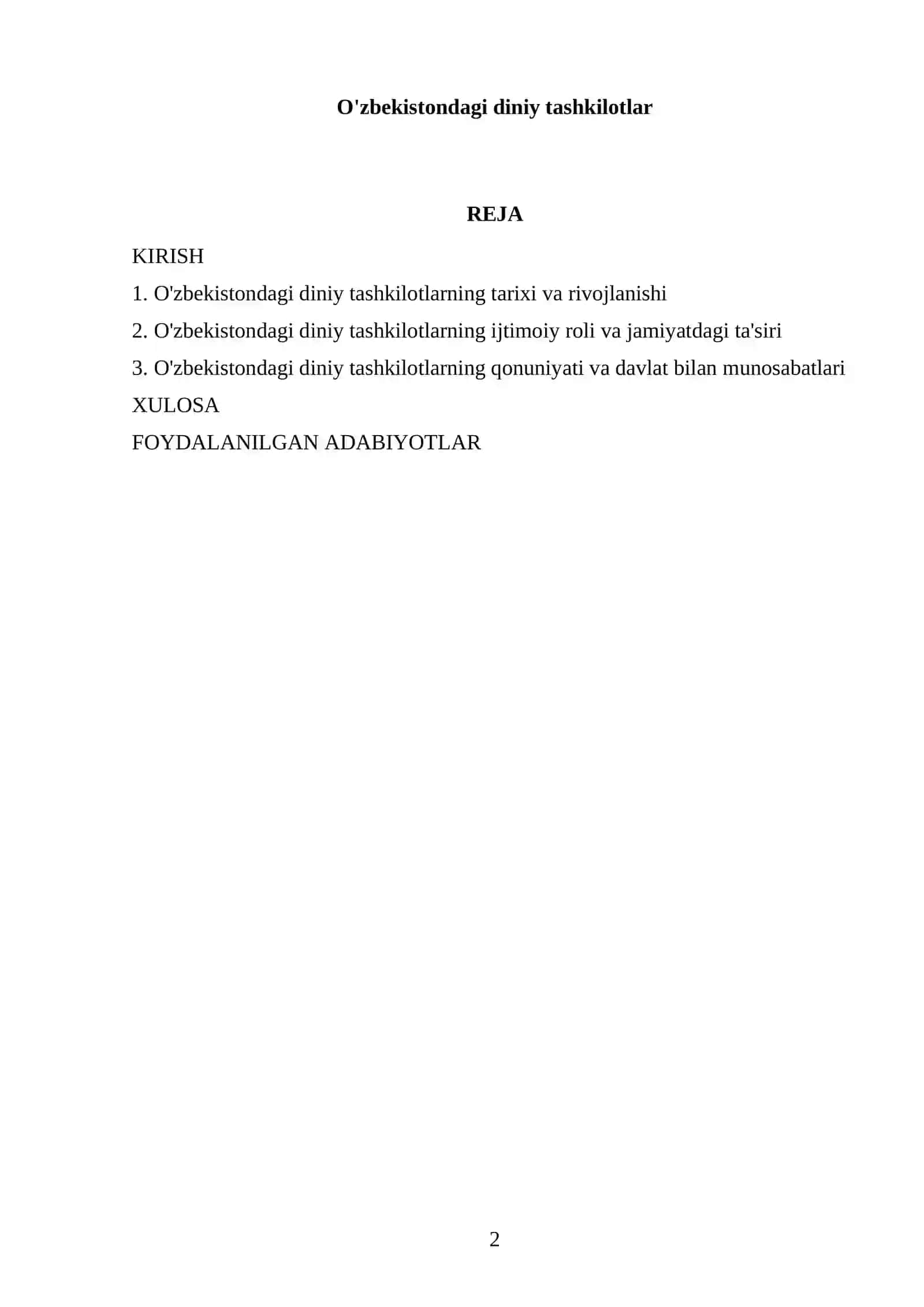 O'zbekistondagi diniy tashkilotlar 2