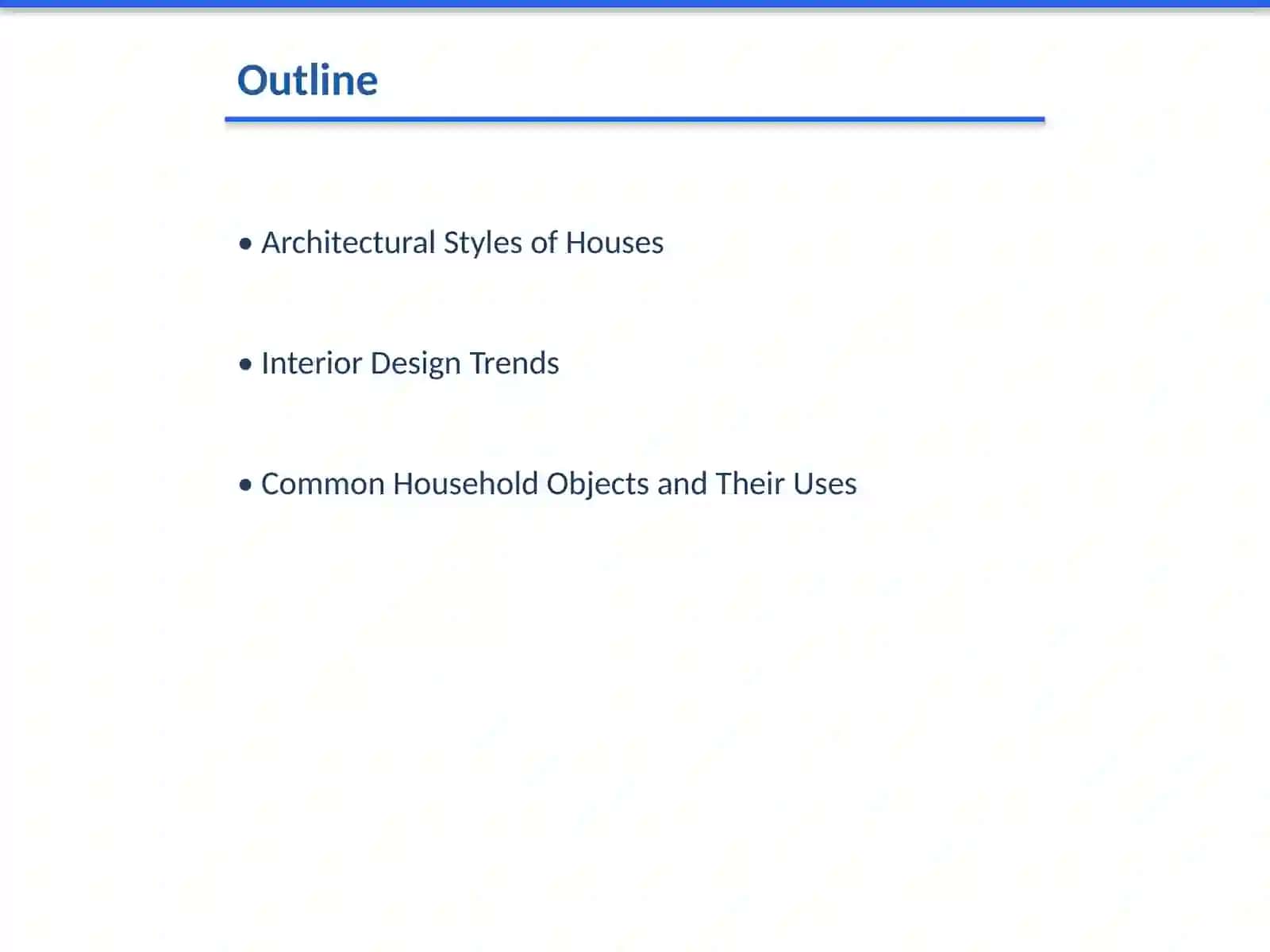 Houses and household objects 2