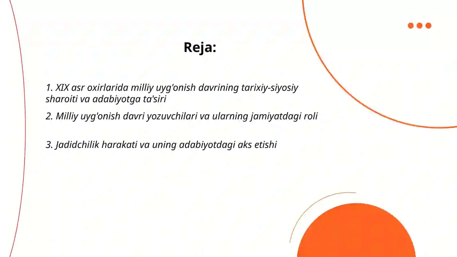 XIX asr oxirlarida milliy uyg'onish davri adabiyoti 2
