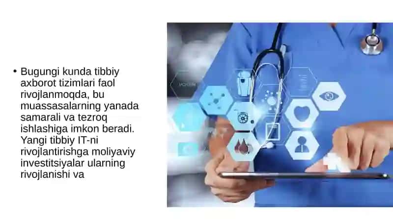 Zamonaviy axborot texnologiyalaridan bugungi kunda foydalanish darajasi, ularni tibbiyotdagi ahamiyati 2