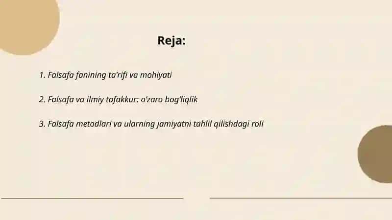 Falsafa fanining mohiyati va jamiyat taraqqiyotidagi o‘rni 2