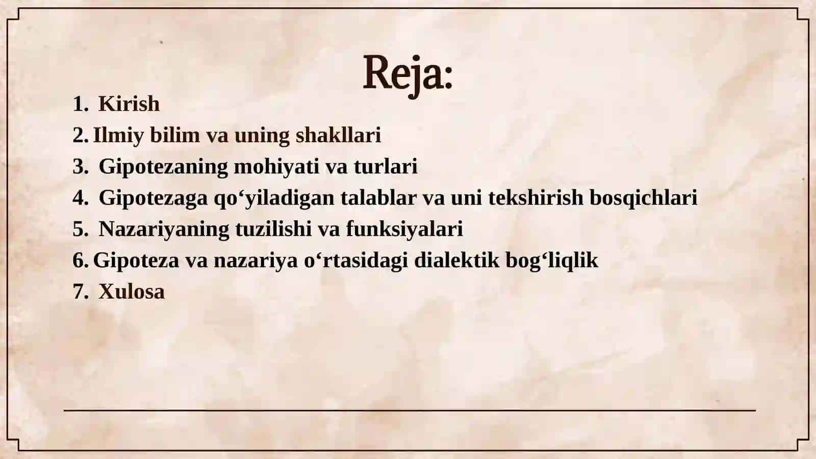 ILMIY NAZARIYA VA GIPOTEZA ILMIY BILIM SHAKLI SIFATIDA 2