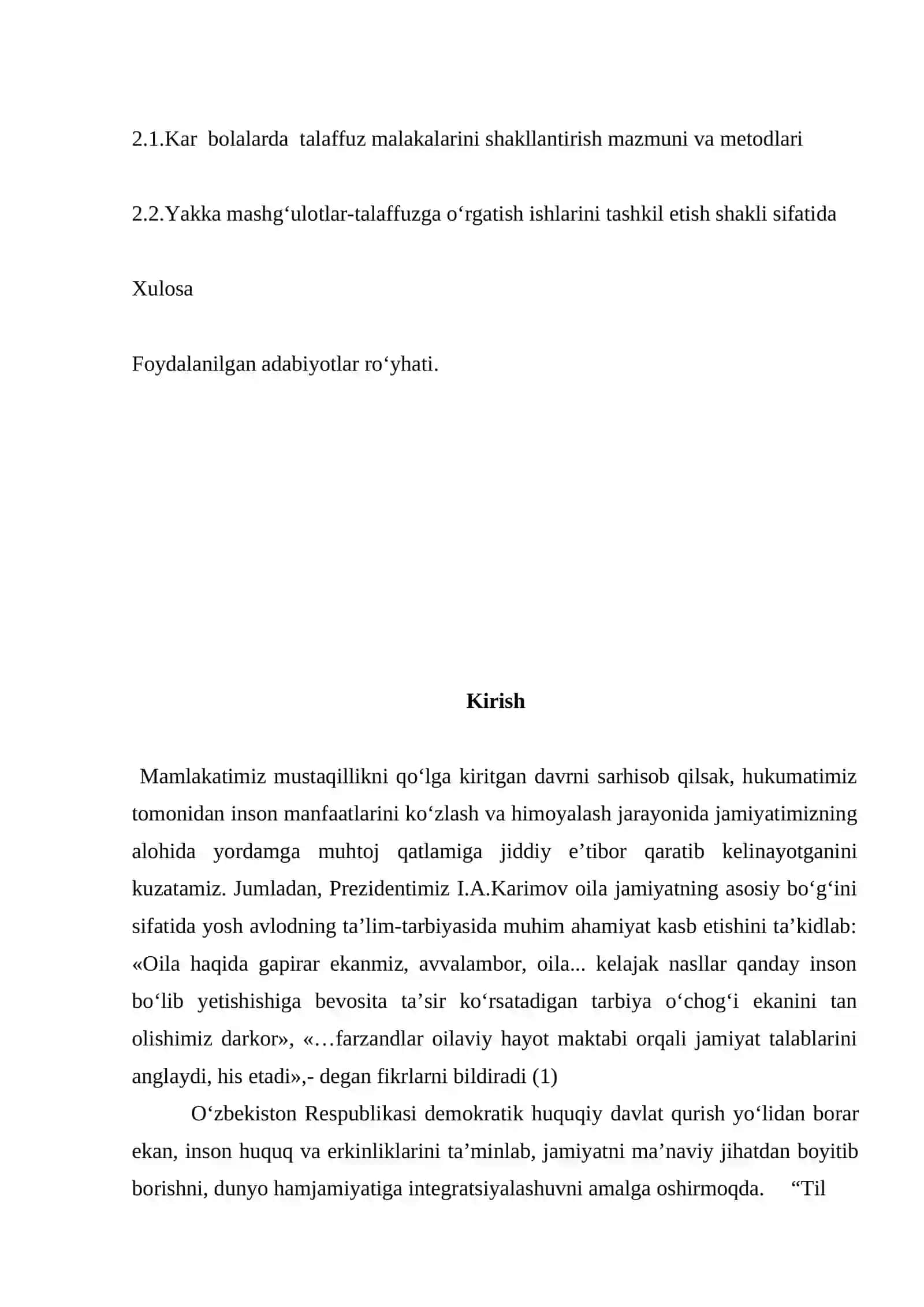 Kar bolalarda talaffuz malakalarini shakllantirish ustida ishlash metodika 2