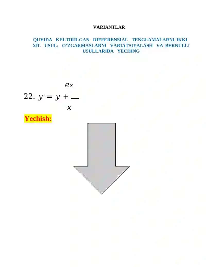 DIFFERENTIAL EQUATIONS - PRACTICAL WORK 3 2