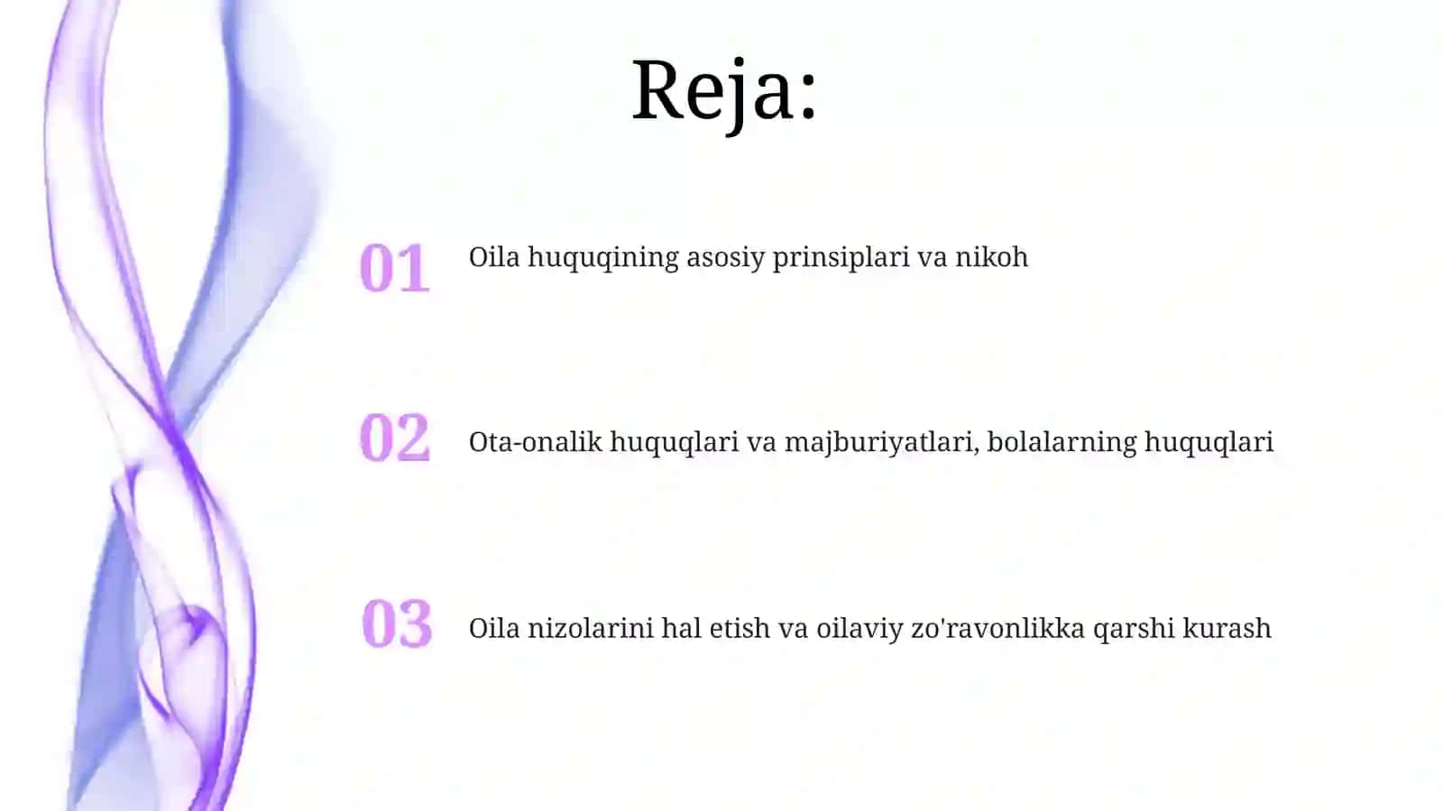Oilaning huquqiy asoslari va ota-onalik huquqlari 2