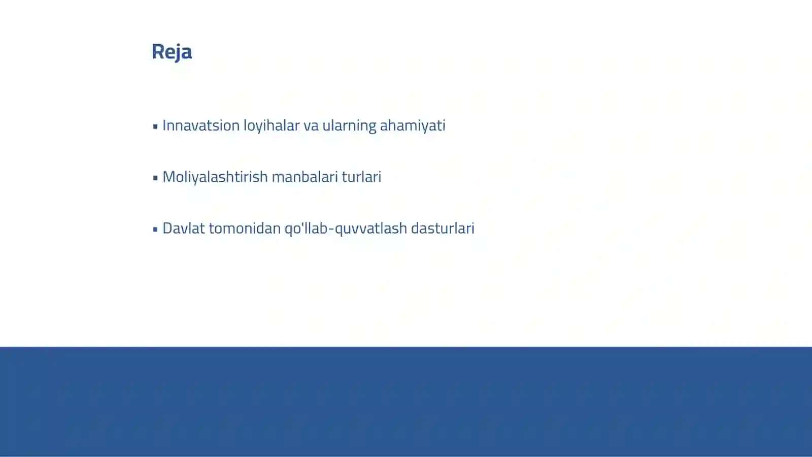 Innavatsiyon loyihalarni moliyalashtirish manbalari 2