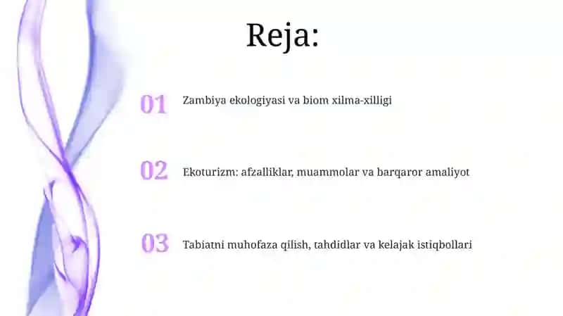 Zambiya ekologiyasi va ekoturizmi 2