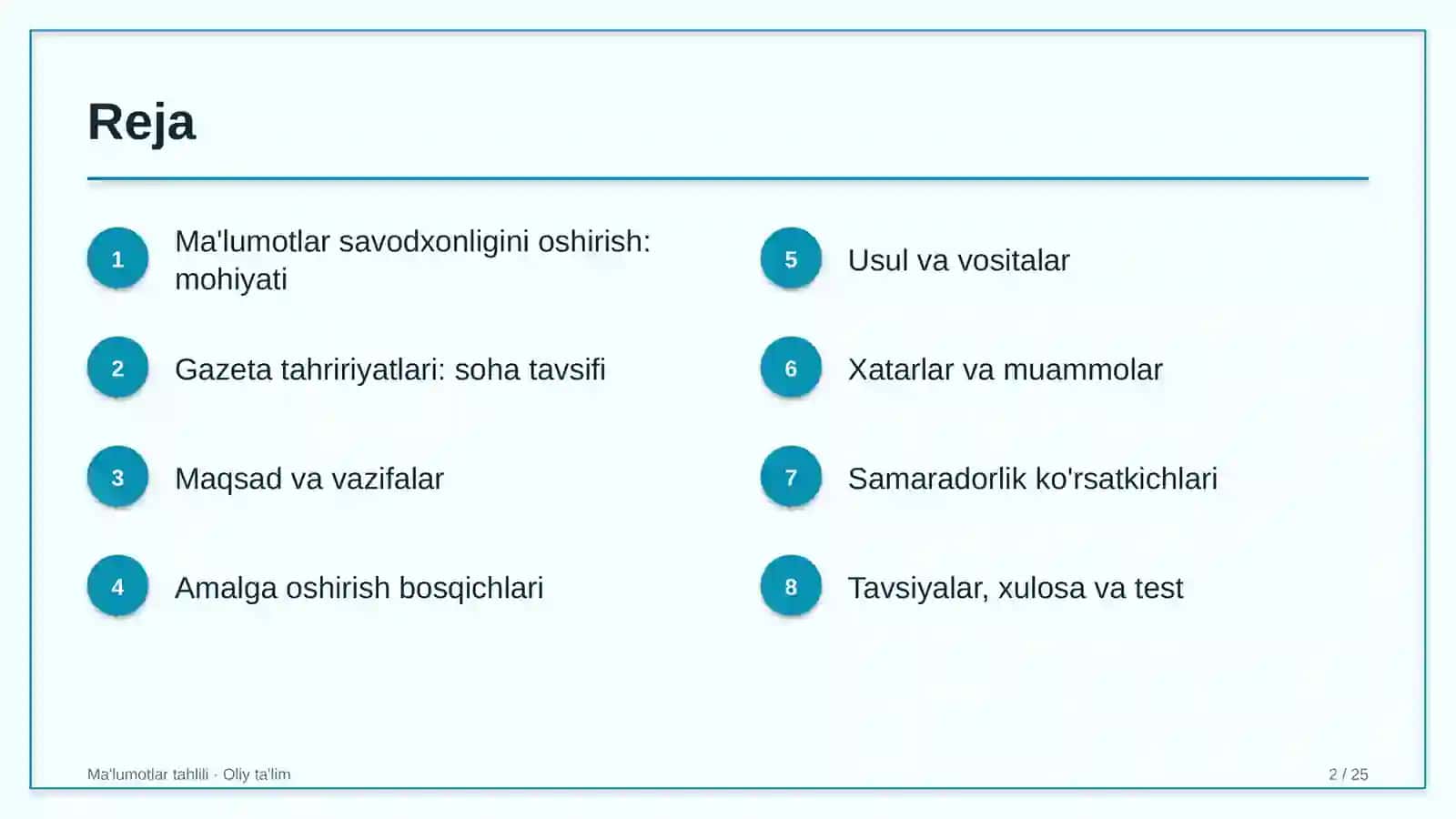 gazeta tahririyatlarida xodimlarning ma'lumotlar bilan ishlash savodxonligini oshirish 5474 2