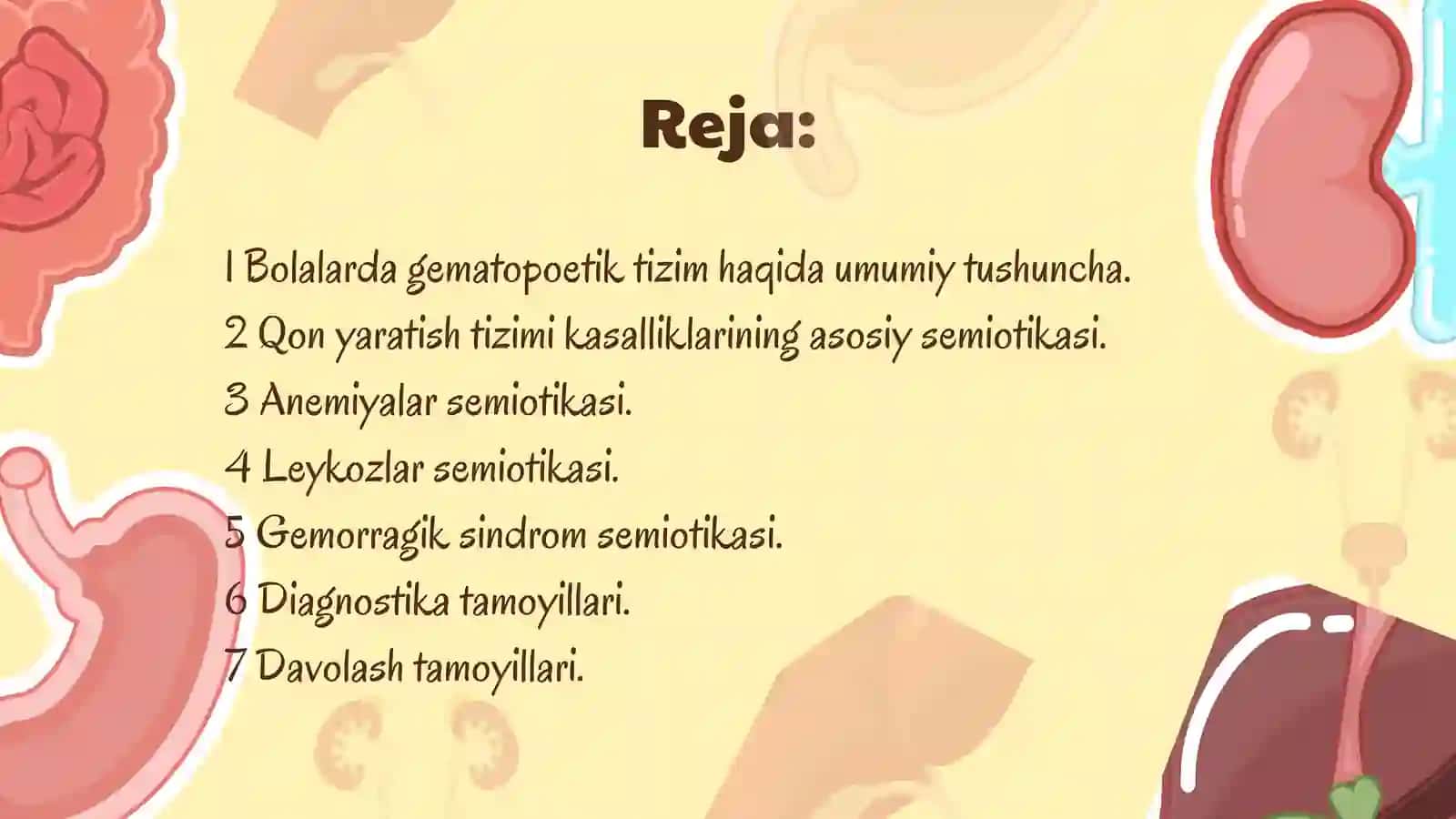 Bolalarda qon yaratish tizimi kasalliklari semiotikasi 2