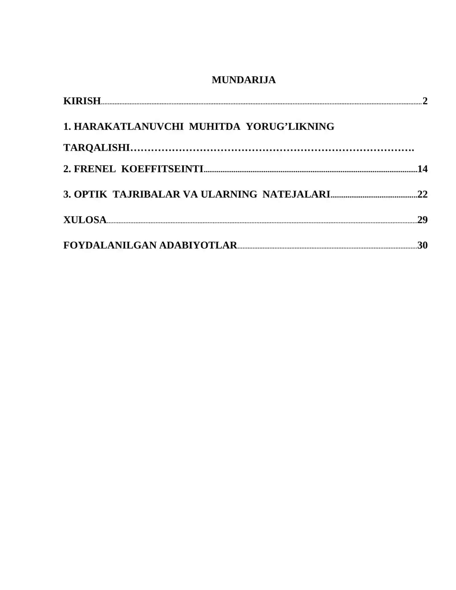 HARAKATLANUVCHI  MUHITLAR OPTIKASI mavzusida tayyor kurs ishi 2