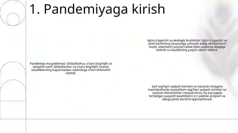 Pandemiya 21 Asrning Global Muammosi 2