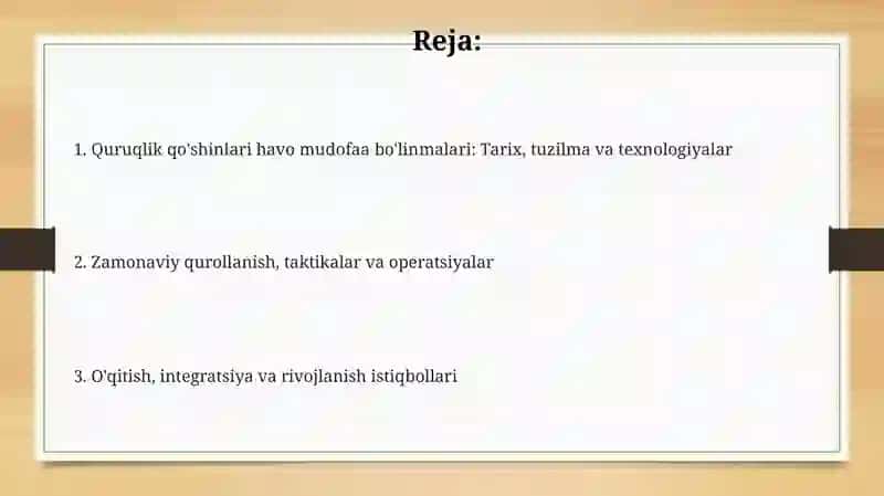 Quruqlikdagi qo‘shinlar havo hujumidan mudofaa bolinmalari 2