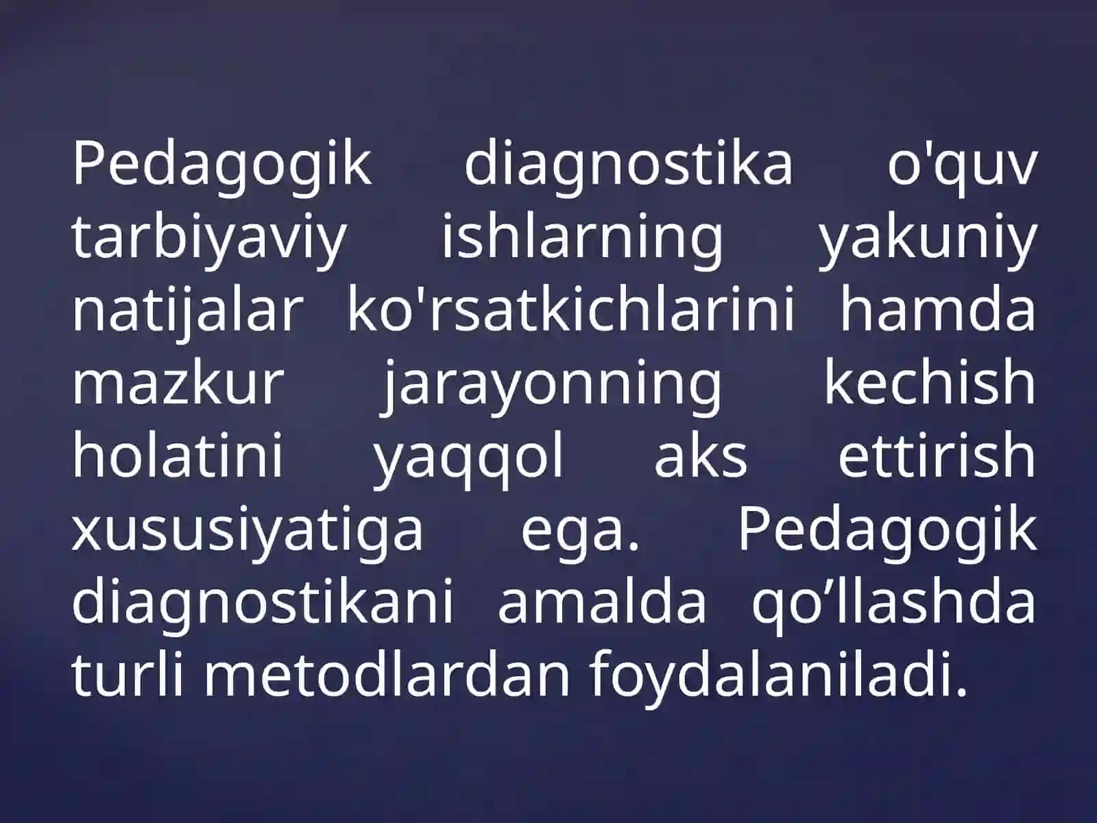Pedagogik diagnostika metodlari 2