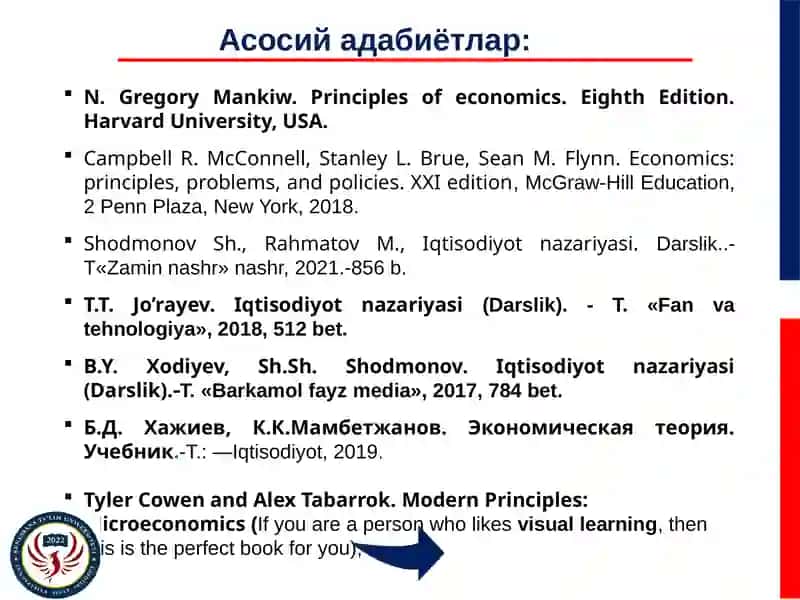 Milliy iqtisodiyot muvozanati 2