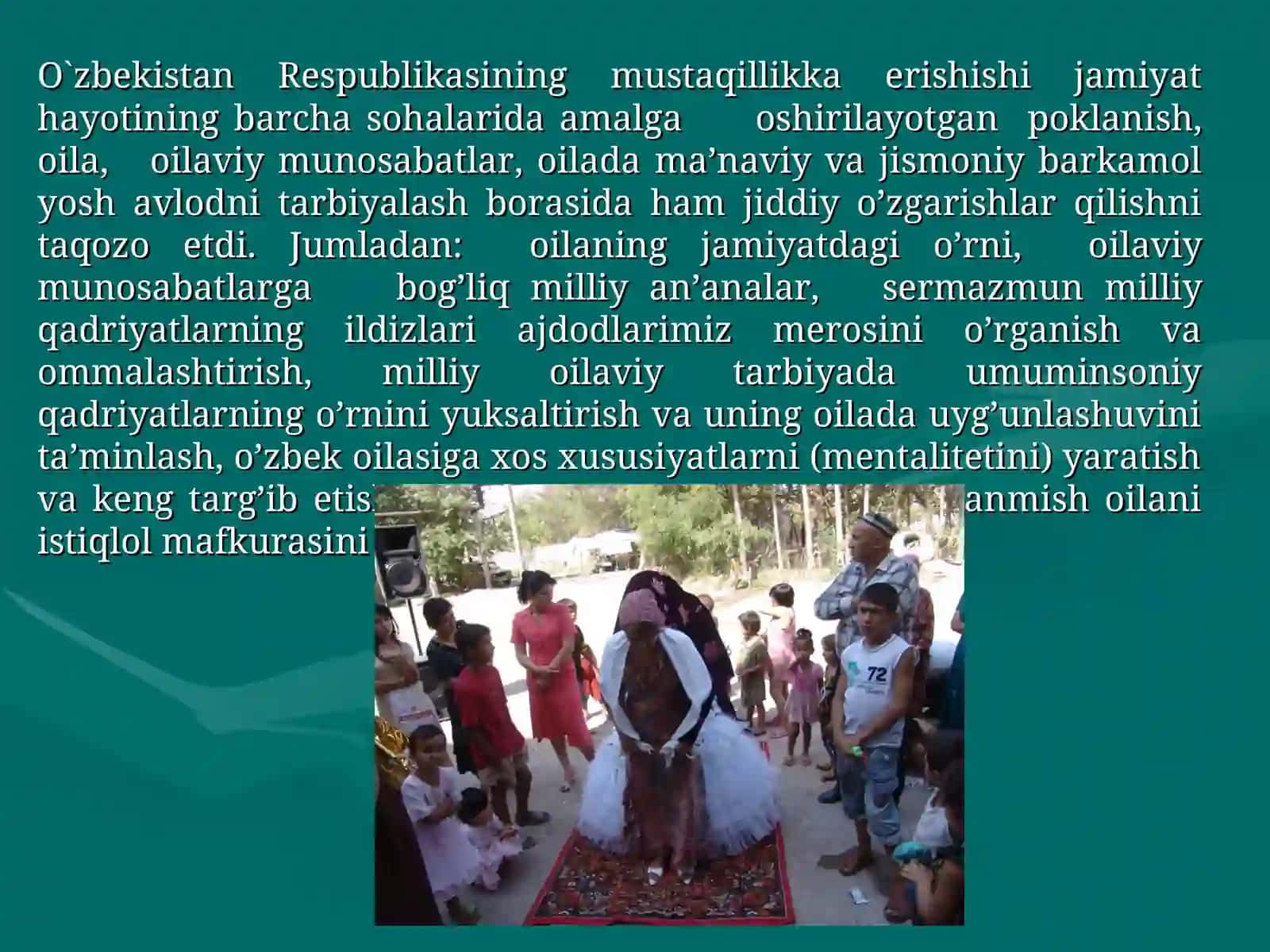 Tarbiya darslarida milliy qadryatlar, urf-odat marosimlarini o’rganish milliy qadryatlarning shaxs kamoliga ta’siri 2