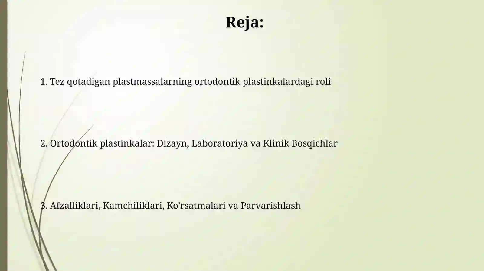 Ortodontik plastinkali tez qotuvchi plasmassa yordamidaqaytatiklash 2