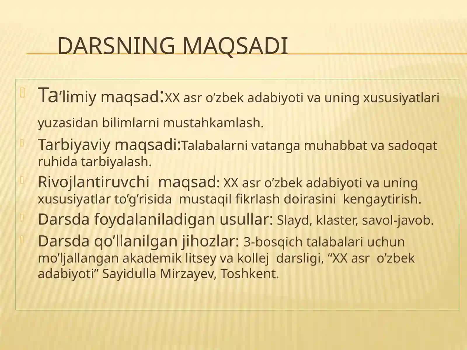 XX asr o’zbek adabiyoti va uning o’ziga xos xususiyatlari 2
