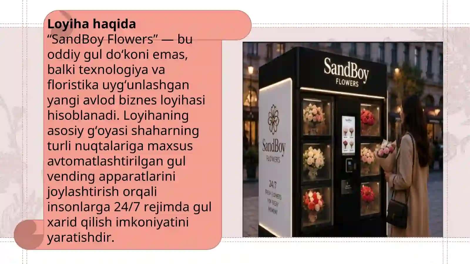 Sandboy flowers Biznes loyiha 2