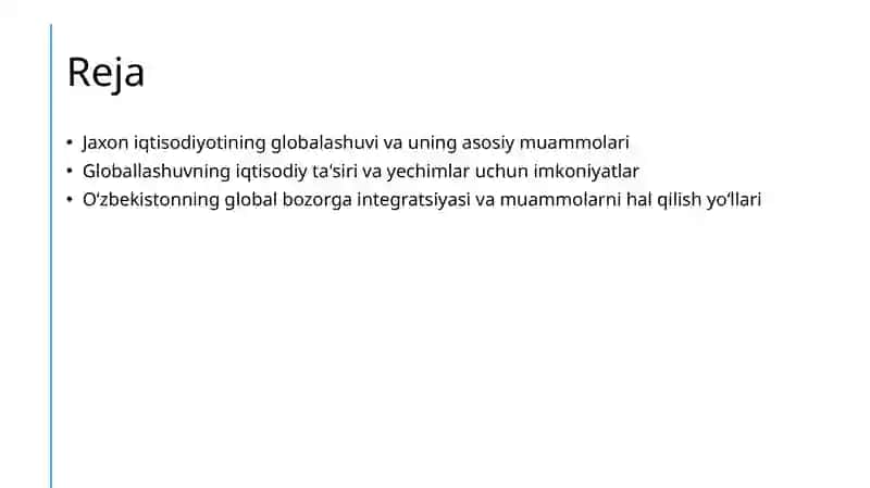 Jaxon iqtisodiyoti globalashuvi muammolarining oqibatlari va xal etish yo‘lari 2