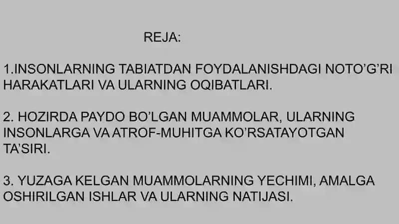 Taqdimot. Jamiyatning yer shari kelajagiga salbiy ta’siri. 2